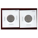 CANADA 1930 - 1931 NICKELS