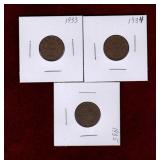 CANADA 1933, 1934 & 1935 PENNIES