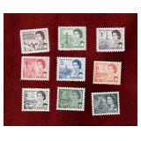 CANADA MNH 9 QEII CENTENNIAL DEFINITIVES