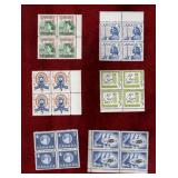 CANADA 6 DIFF MNH BLOCKS OF 4 STAMPS