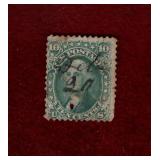 USA USED 1861 10 CENT GEO WASHINGTON - note