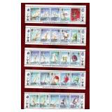 SOLOMON IS. 10 DIFF MNH STRIPS 1987 AMERICAS CUP