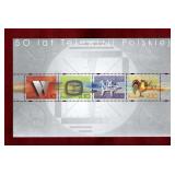 POLAND 2002 MNH SS POLISH TV STAMPS