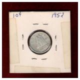 CANADA 1952 SILVER DIME