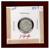 CANADA 1949 SILVER DIME