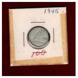 CANADA 1945 SILVER DIME