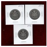 CANADA 50 CENT COINS 1974 - 1976