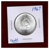 CANADA 1967 SILVER 50 CENT COIN