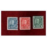 CANADA 3 MINT 1930-31 KGV LEAF ISSUE STAMPS