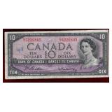 CANADA 1954 $10 BANKNOTE BC-40b with E/T PREFIX