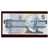 CANADA 1986 $5 BANKNOTE BC-56d
