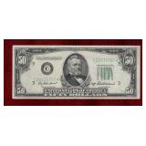 USA $50 BANKNOTE 1950 B PHILADELPHIA PA