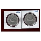 CANADA 1978 - 1979 NICKEL DOLLAR COINS