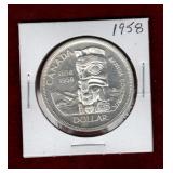 CANADA 1958 SILVER DOLLAR