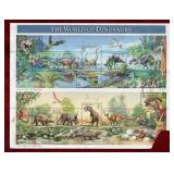 USA USED FULL PANE STAMPS WORLD OF DINOSAURS