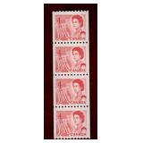 CANADA MNH VF QEII COIL STRIP OF 4 SCOTT # 467