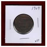 CANADA 1909 LARGE PENNY VF