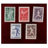FINLAND 1945 SEMI-POSTAL SPORTS STAMP SET