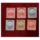 BERMUDA 6 USED 1920's CARAVEL STAMPS