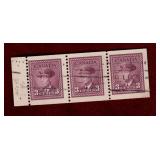 CANADA KGVI USED 3 CENT BOOKLET PANE #252b