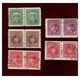 CANADA KGVI USED SET COIL STAMP PAIRS WAR ISSUE