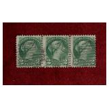 CANADA USED STRIP OF 3 QV STAMPS #36