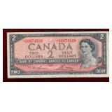 CANADA 1954 $2 REPLACEMENT * BANKNOTE BC-38dA