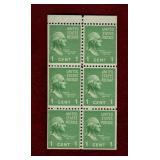 USA MNH 1938 COMPLETE BKLT PANE # 804b