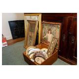 Vintage Victorian lady pictures, plates, antique