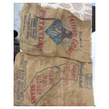 Lot Of 2 Burlap Sacks