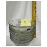 Set of 8 Clear Glass Bowls