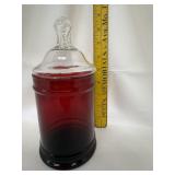 Anchor Hocking Royal Ruby Red Glass Apothecary Jar