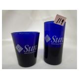 Cobalt Blue Sun Microsystems Drinking Glasses