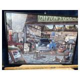 Vintage Dayton Puzzle Picture With Frame