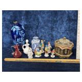 Lot Of Ceramic Items Vases,figurines