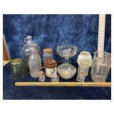 Lot Of miscellaneous Items Bottles,Glass wear