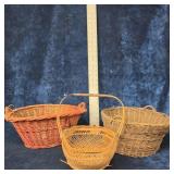 Lot Of 3 Vintage Baskets