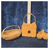 Lot Of 3 Vintage Baskets