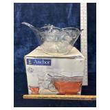 Anchor glass Punch Bowl With Box