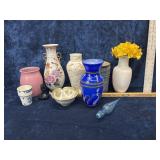 Lot Of Ceramic Vases And Glass Vases