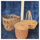Lot Of 3 Vintage Baskets