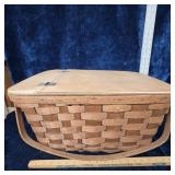 Vintage Woven Picnic Basket