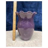 Studio Art Pottery Ruffled Rim Vase