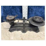 antique cast iron counter balance scale