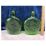 Lot Of 2 Christmas Commemorative Flask