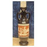 Vintage Black Amethyst Glass Grecian Decanter