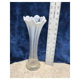 Antique Opalescent Swung Glass Vase