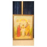 Vintage Framed Catholic Religious Print