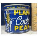 Vintage Blue and Yellow Planters Tin