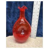 Red Glass Vase